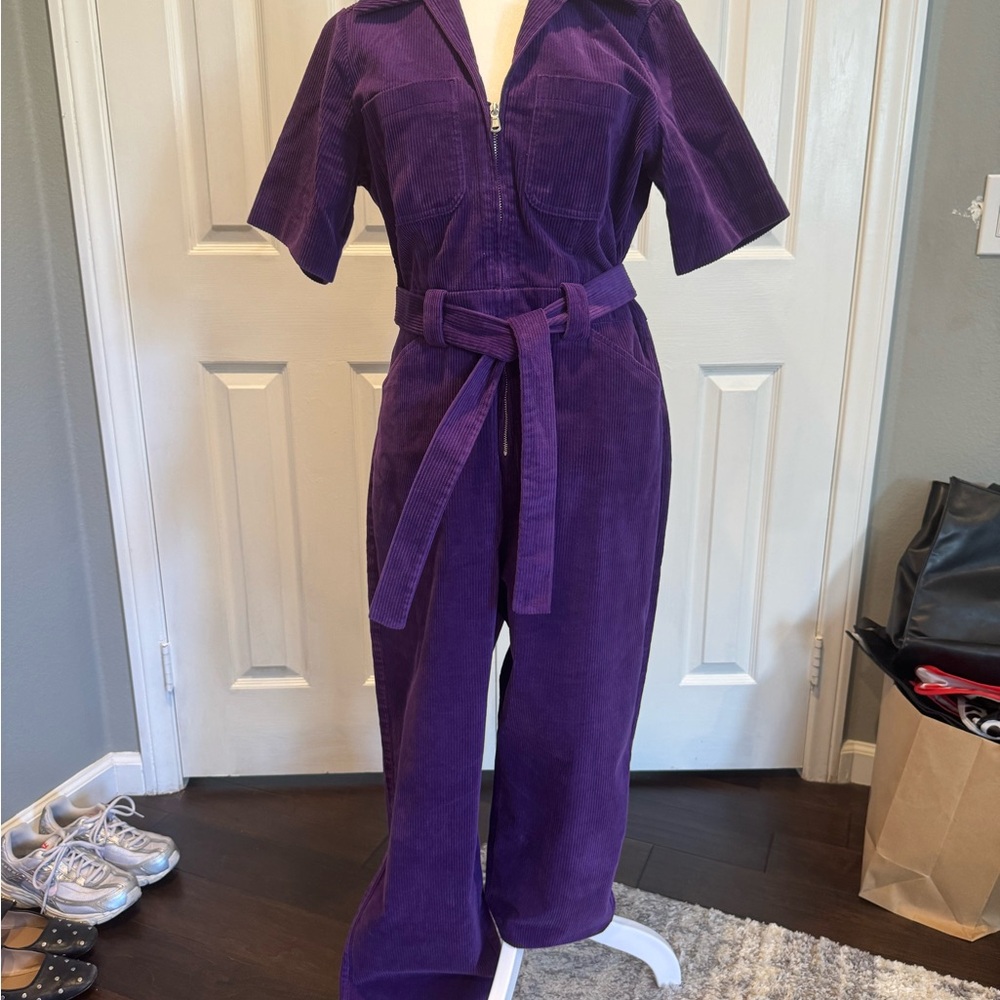& Other Stories Purple Corduroy Jumpsuit